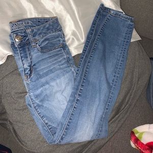 AEO Super Stretch Blue Jeggings